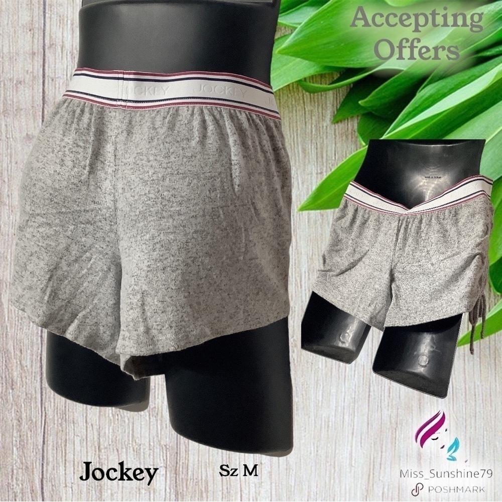Jockey - Sz M - buttery soft flowy boyfriend short rubber logo and side ties